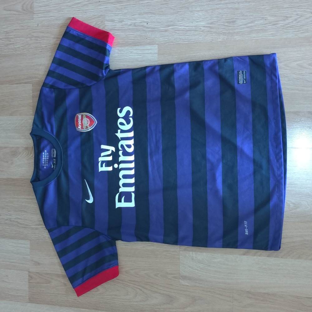 Nike Arsenal 2012/2013 Victoria Concordia Crescit Stripped Purple Away Jersy XL